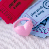 Pura Vida Bubble Heart Resin Ring ~ Opaque