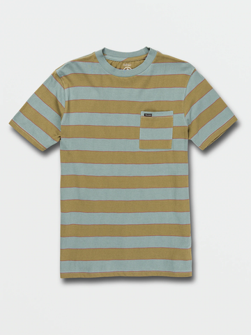 Volcom Mens Maxer Stripe Crew S/S Tee