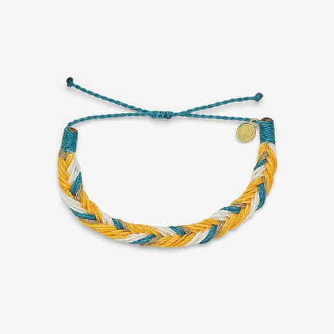 Pura Vida Fishtail Braid Bracelet ~ Sunshine
