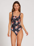 Volcom Womens Leaf It Be One Piece Swimsuit