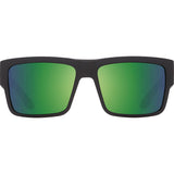Spy Cyrus Sunglasses - Black Matte - Happy Bronze Polar with Green Spectra