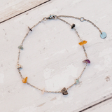 Pura Vida Rainbow Chip Chain Anklet