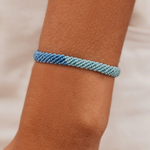 Pura Vida Half Flat Woven Bracelet ~ 2-Tone Wonderland