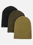 Burton Recycled DND Beanie 3 Pack - True Black / Forest Night / Martini Olive