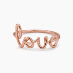 Pura Vida Love Wire Wrap Ring ~ Rose Gold