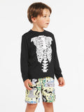 Volcom Little Boys Skeleton S/S UPF50 Rashguard