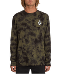 Volcom Mens Iconic Stone Dye Long Sleeve Tee