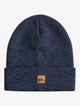 Quiksilver Mens Brigade Fold-Over Grey Beanie - Insignia Blue