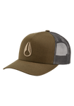 Nixon Iconed Trucker Hat - Dark Olive