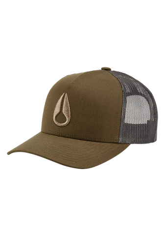 Nixon Iconed Trucker Hat - Dark Olive