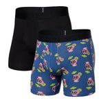 Saxx Droptemp™ Cooling Cotton 2-Pack Underwear - Drunken Skulls- Black
