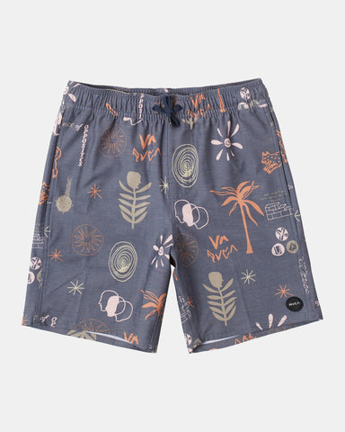 RVCA Boys Wild Card Elastic Boardshorts 16"