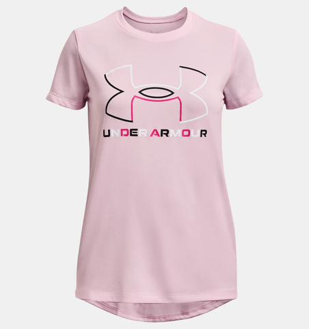 Under Armour Girls Big Logo Twist SS Tee