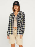 Volcom Womens Plaid to Meet U Long Sleeve Flannel