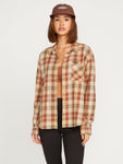 Volcom Womens Plaid to Meet U Long Sleeve Flannel