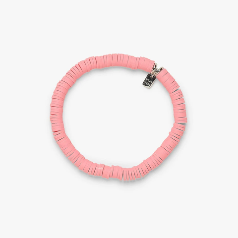 Pura Vida Pastel Disc Stretch Bracelet ~ Pink