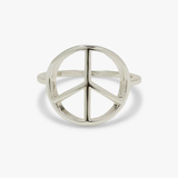 Pura Vida Peace Sign Ring ~ Silver