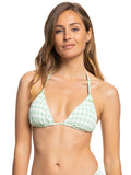 Roxy Womens Check It Tiki Triangle Bikini Top