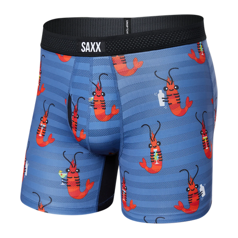 Saxx Droptemp™ Cooling Mesh Underwear - Shrimp Cocktail- Navy