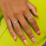 Pura Vida Checkerboard Ring ~ Silver