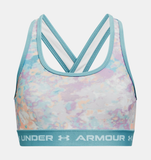 Under Armour Girls' UA Crossback Printed Sports Bra