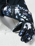 Roxy Womens Jetty Snowboard/Ski Gloves - True Black Black Flowers