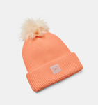 Under Armour Women's ColdGear® Infrared Halftime Ribbed Pom Beanie - Afterglow / Orange Dream