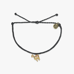 Pura Vida Llama Gold Charm Bracelet ~ Black