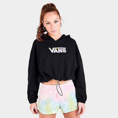 Vans Womens Tri-Dye Flying V Cropped Hoodie