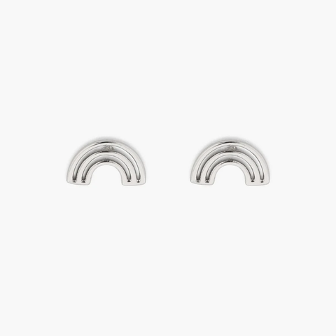 Pura Vida Chasing Rainbows Stud Earrings ~ Silver