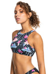 Roxy Womens Active Crop Top Bikini Top