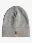 Quiksilver Mens Brigade Fold-Over Grey Beanie - Heather Grey