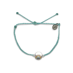 Pura Vida Silver Be A Rainbow Bracelet ~ Seafoam