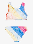 Roxy Girls Touch of Rainbow Crop Top Bikini Set