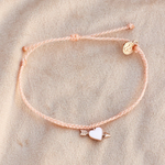 Pura Vida Lovestruck Rose Gold Charm Bracelet ~ Blush