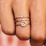 Pura Vida Daisy Picking' Ring Stack ~ Rose Gold