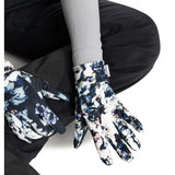 Roxy Womens HydroSmart Snowboard/Ski Glove Liner - True Black Black Flower