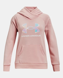 Under Armour Girls' UA Rival Fleece Core Logo Hoodie