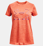 Under Armour Girls Big Logo Twist SS Tee