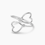 Pura Vida Heart Wire Wrap Ring ~ Silver