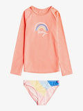 Roxy Girl Touch of Rainbow Long Sleeve UPF 50 Rashguard Set