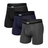 Saxx Sport Mesh 3-Pack Underwear - Black/Navy/Graphite