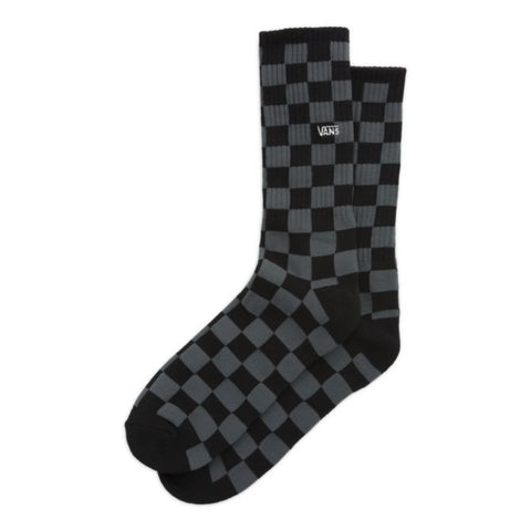 Vans Mens Checkerboard Crew Socks - Charcoal/Black Checker