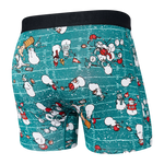 Saxx Vibe Underwear - Gridiron Snowman- Green