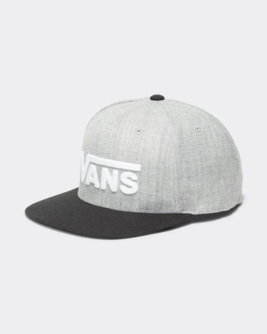 Vans Mens Drop V II Snapback Hat - Heather Grey/Black